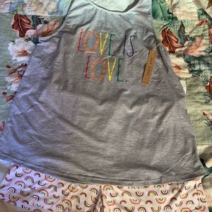 Rae Dunn “Love Is Love” PJ Set ❤️🧡💛💚💙💜